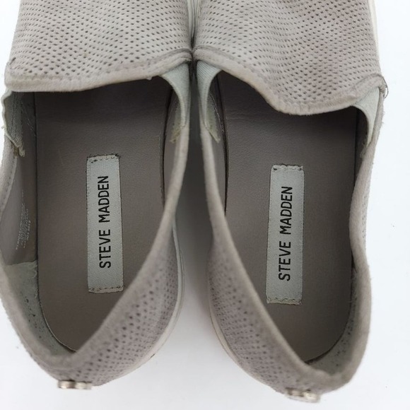 Steve Madden Klarissa Shoe Size 7.5 Slip On Gray White Women's Shoes   - Picture 10 of 13